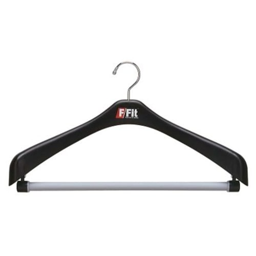 F-Fit Rotating Jacket Hanger, 47cm, Black, Set of 5