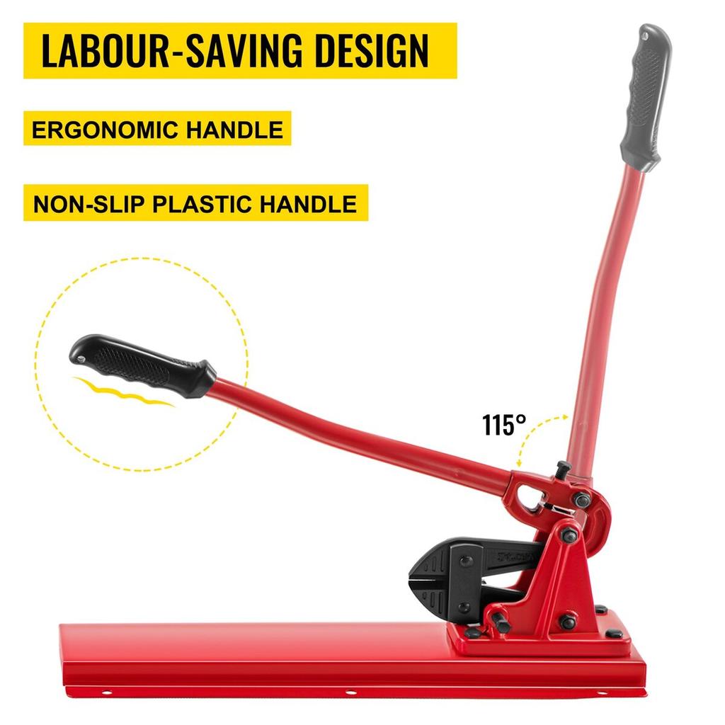 24\" Bench Type Hand Swager, Cutting Capacity 3/8\" Bolt Cutter Bench Type, Hardness 35-45HRC Crimping Tool Bench Wire Rope Cable, Red Swaging Machine