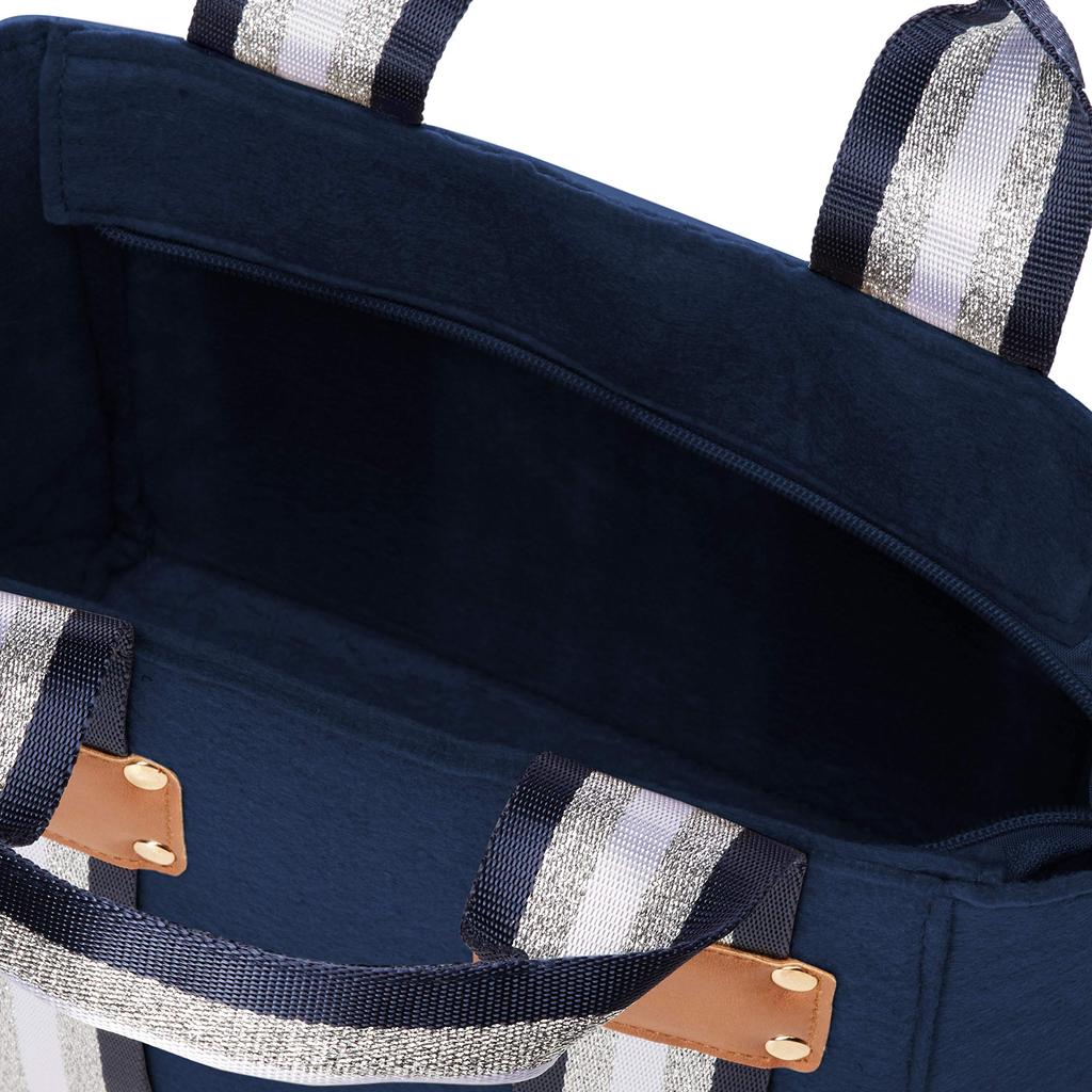 Porta Fortuna Tote Bag with Tape Handle, 4482, Navy