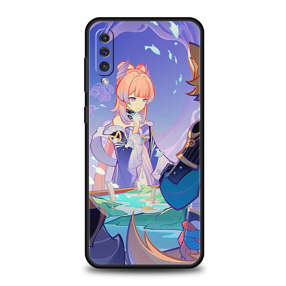 Pouzdro na telefon Samsung Galaxy A52 A14 A50 A70 A10S A30 A40 A20S A20E A02S A12 A22 A72 A32 5G A04s Genshin Impact silikonový kryt