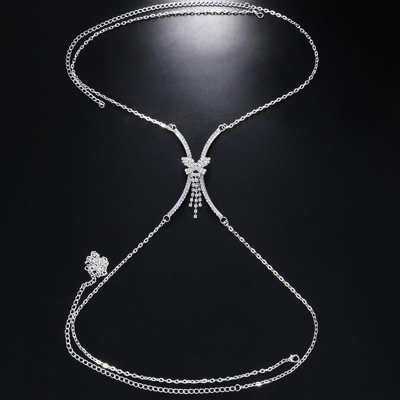 Stonefans papillon gland sous-vêtements fille femmes Sexy soutien-gorge strass bijoux Sexy poitrine discothèque harnais haut plage fête cadeaux