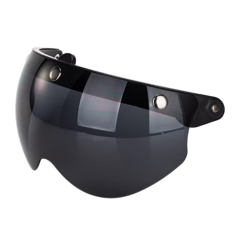 Universal Motorbike Retro Pilot-Style Standard 3 Snap-Button Visors Up Down