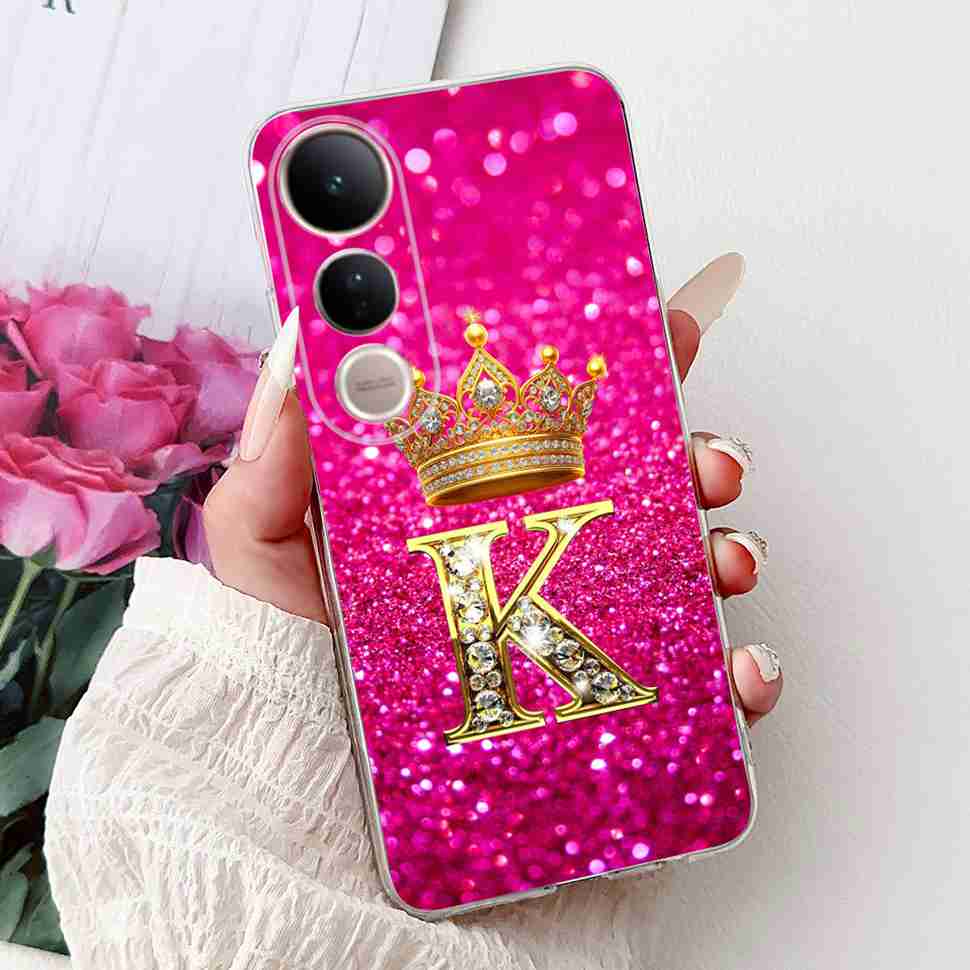 For Vivo V50 Lite 5G Case Luxury 26 Letters Cover Soft Silicone Phone Case For Vivo V50 Lite V50Lite 5G Back Cover Fundas