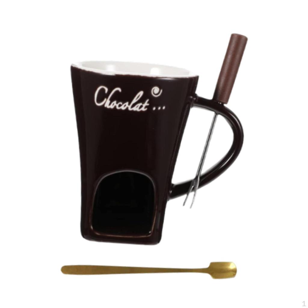 Keramik Schokoladenfondue, Schmelzbecher, Butterwärmer, Fondue Tassenset für Geburtstagsgeschenke, Muttertag