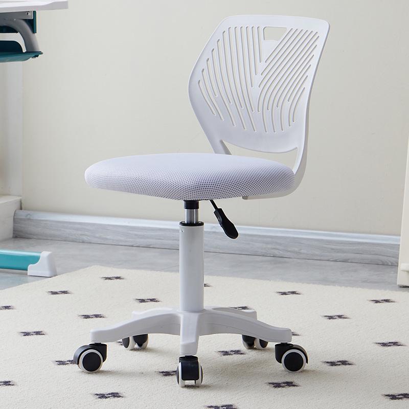 Adjustable Children's Study Chair with Back Support, Swivel Design for Bedroom and Desk