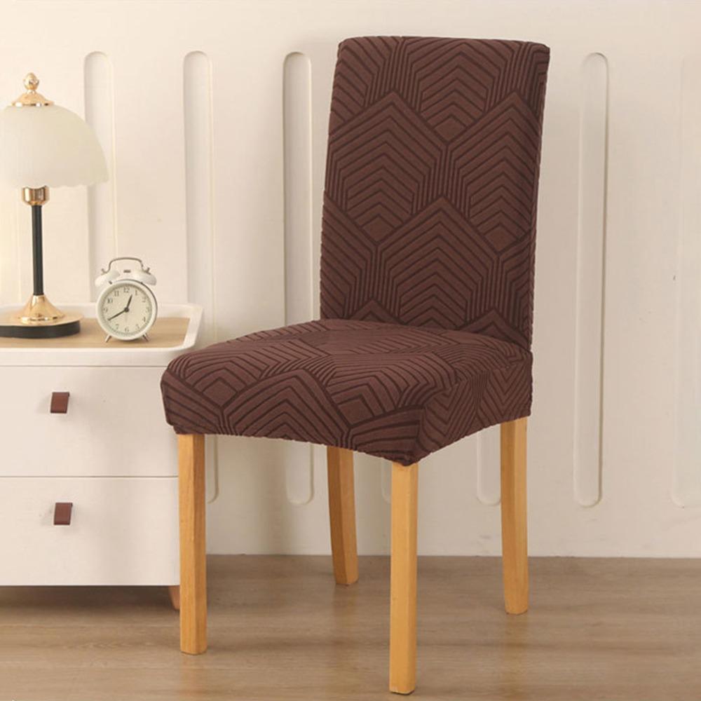 Durable Elastic Stretch Dining Chair Cover Waterproof Solid Color Seat Covers Dustproof Parson Chair Slipcovers Household