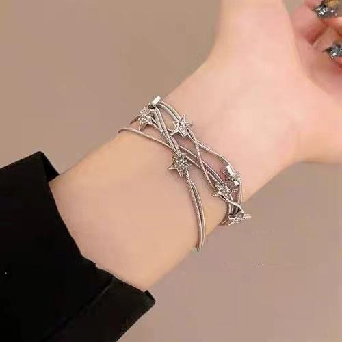 

Chic Star Tassel Layered Bracelet For Women Stylish Sweet Cool Alloy Jewelry