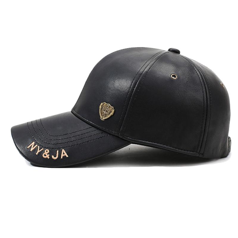 Autumn Winter Men's Velvet Warm Baseball Cap Women Leather Cap Outdoor Cotton Cap