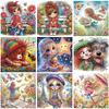 5D DIY Partial Special Shaped Drill Diamond Painting Kit Girl Decoration 30x30cm