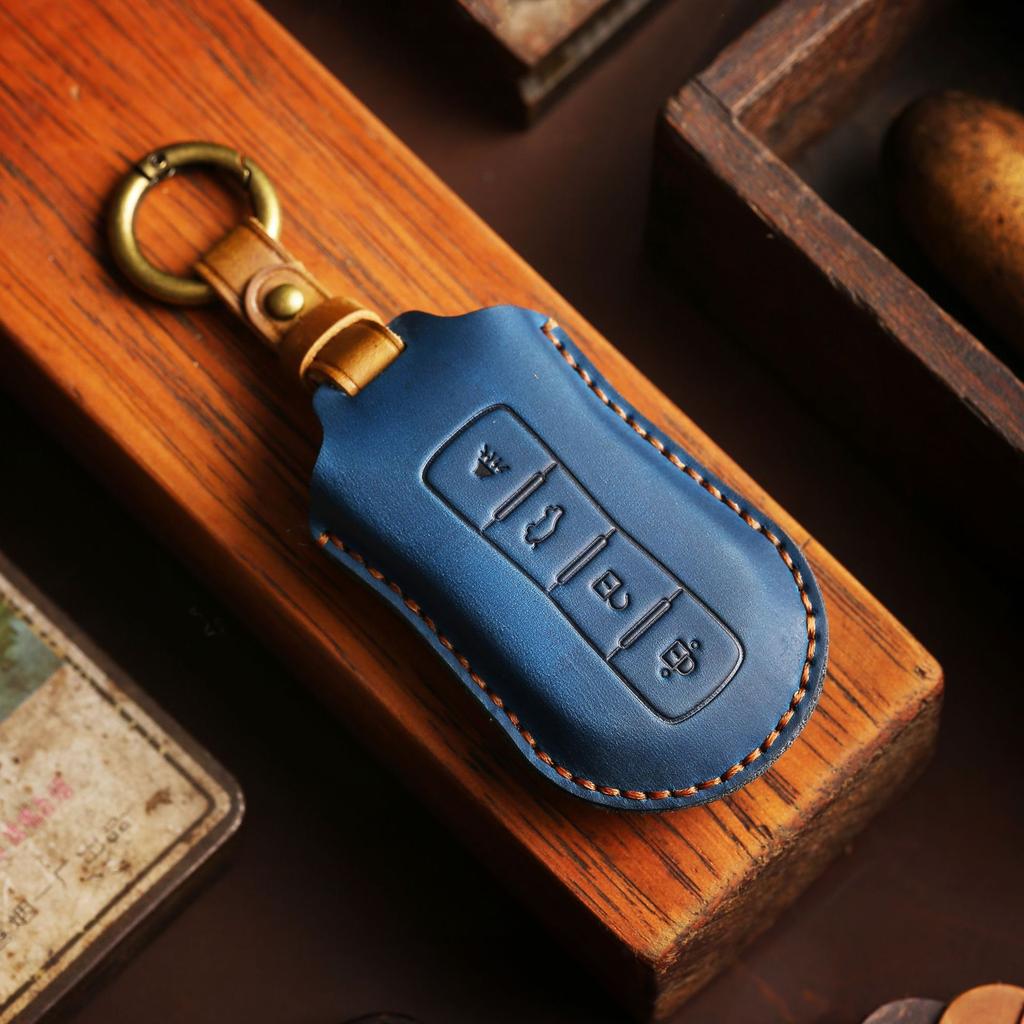 Handmade leather car key bag is suitable for hippocampus key case M3M6S7 Fumeilai Crazy Horse Car Key Case