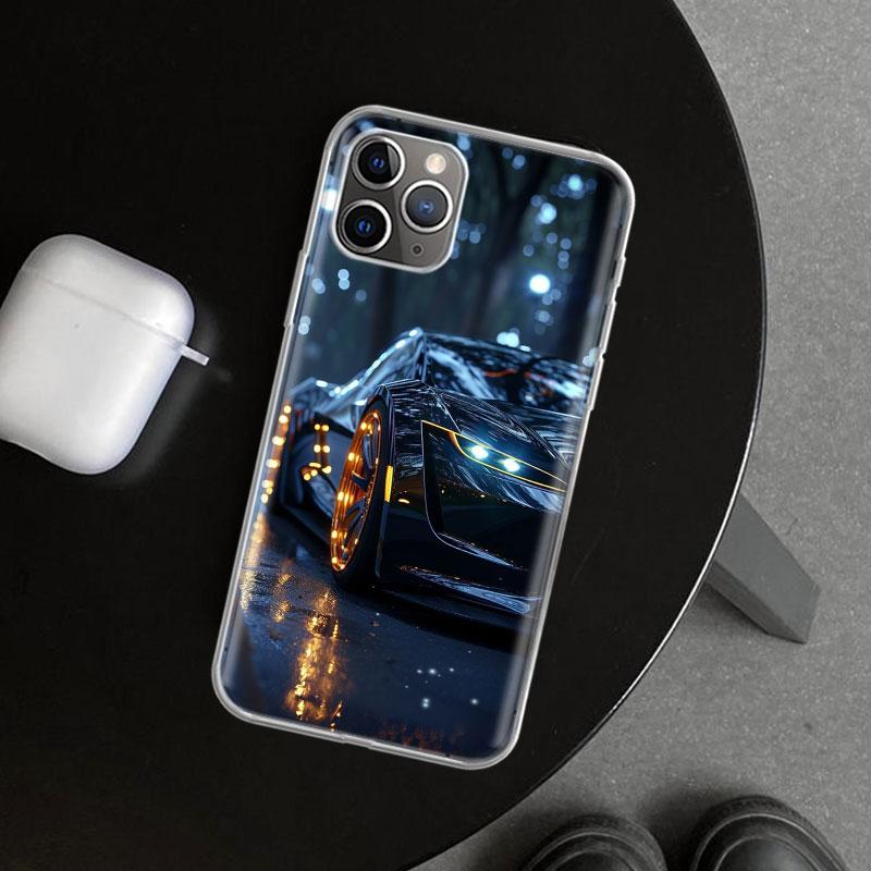 Cool Male Men Sports Cars Phone Case Cover for iPhone 11 12 13 Mini 14 15 Plus 16 Pro Max 17 Air 7 8 + SE Art Customized Fundas