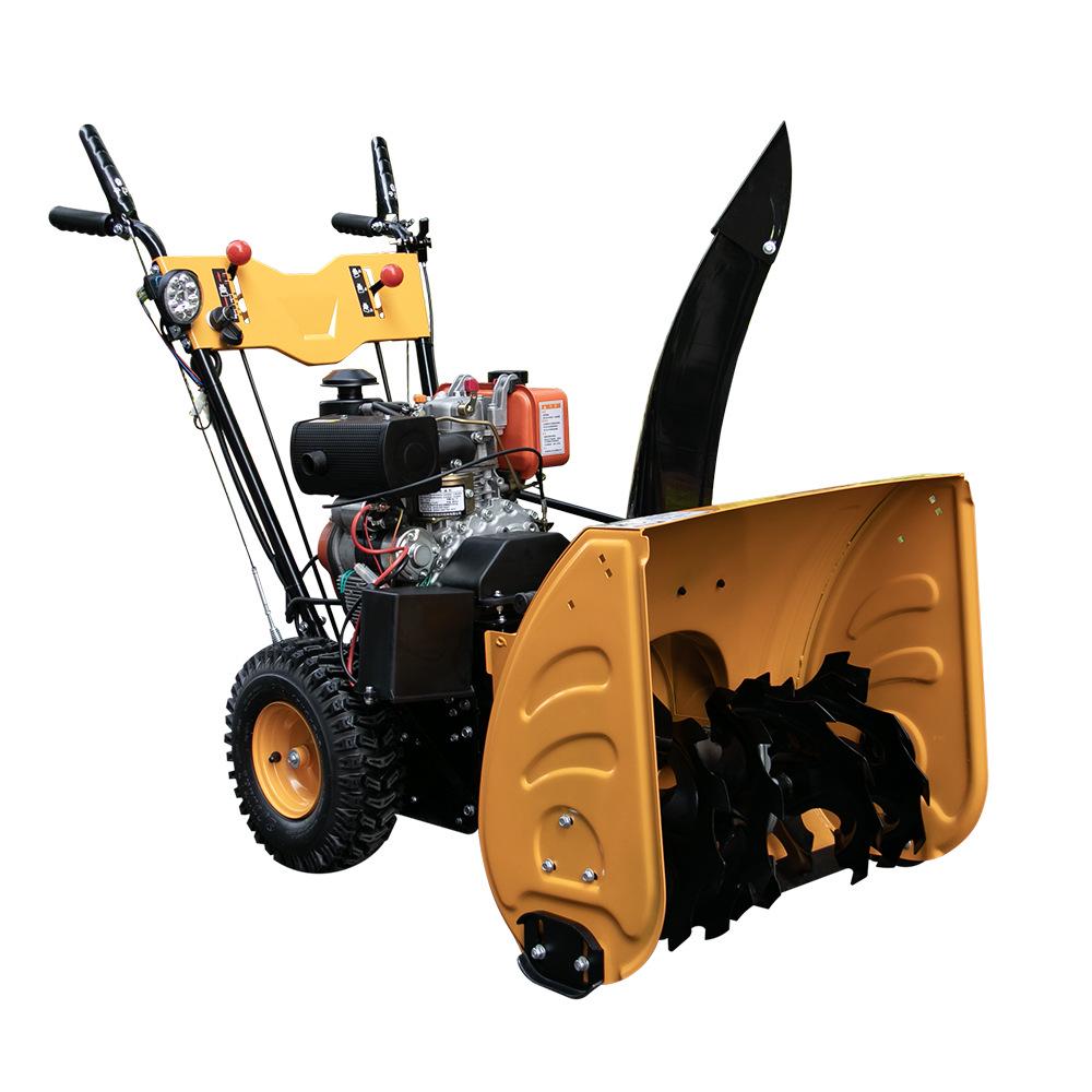 Hand-Push Multifunctional Snow Pusher - High-Power Snow Blower for Streets and Municipal Use