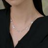 PANJBJ 925 Sterling Silver Crystal Water Drop Necklace for Women Sweet Romantic Versatile Temperament Jewelry Gift Dropshipping