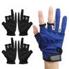2 Pair Three Finger Fishing Gloves Neoprene Breathable Gloves with Antiskid Convex Point