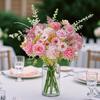 1PC Rose Bouquet Artificial Flowers Western Rose Wedding Decoration 6 Colors Peonies Fake Flowers Artificial Flowers