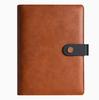 Entrega Rápida Capa de Couro A5 Fivela de Folha Solta Diário de Carregamento com Power Bank de 8000mAh para Feiras de Negócios Carregamento de Notebook 15W