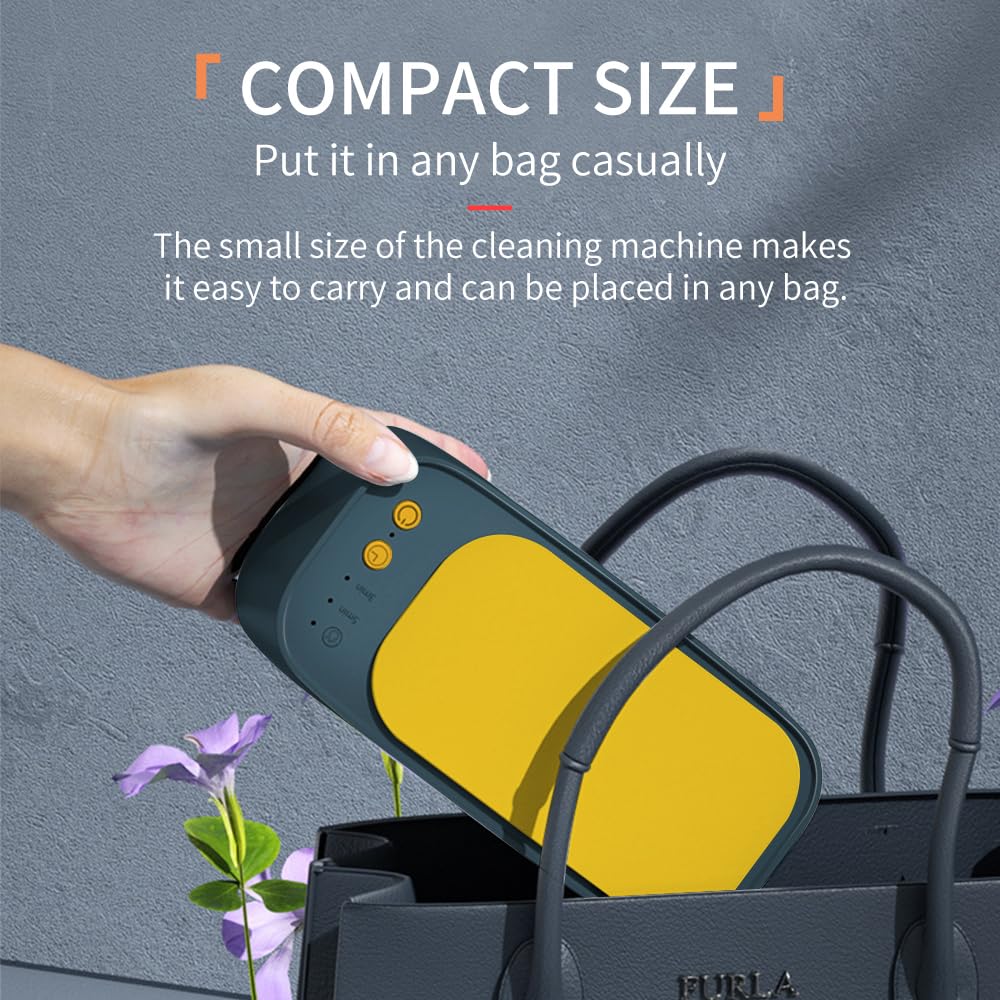 Aparat de curățare cu ultrasunete, poate fi folosit timp de 2 ore. Ușor, Portabil, Echipat cu Control Tactil și 3 Moduri, Potrivit pentru Ochelari, Inele, Monede