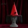 Gothic Wizard Costume Accessories Halloween Witch Hat, with Lace Mesh And Simulated Spiders, Unique Witchy Outfit for Adults Style Accessory, Parties