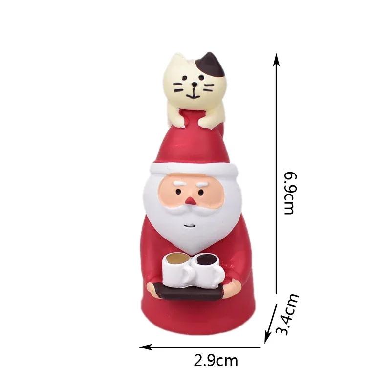 1pc Scene Decoration Christmas Series Bookshelf Decorationt Collectible Home Decoration Garden Resin Craft Toy Bonsai Ornaments