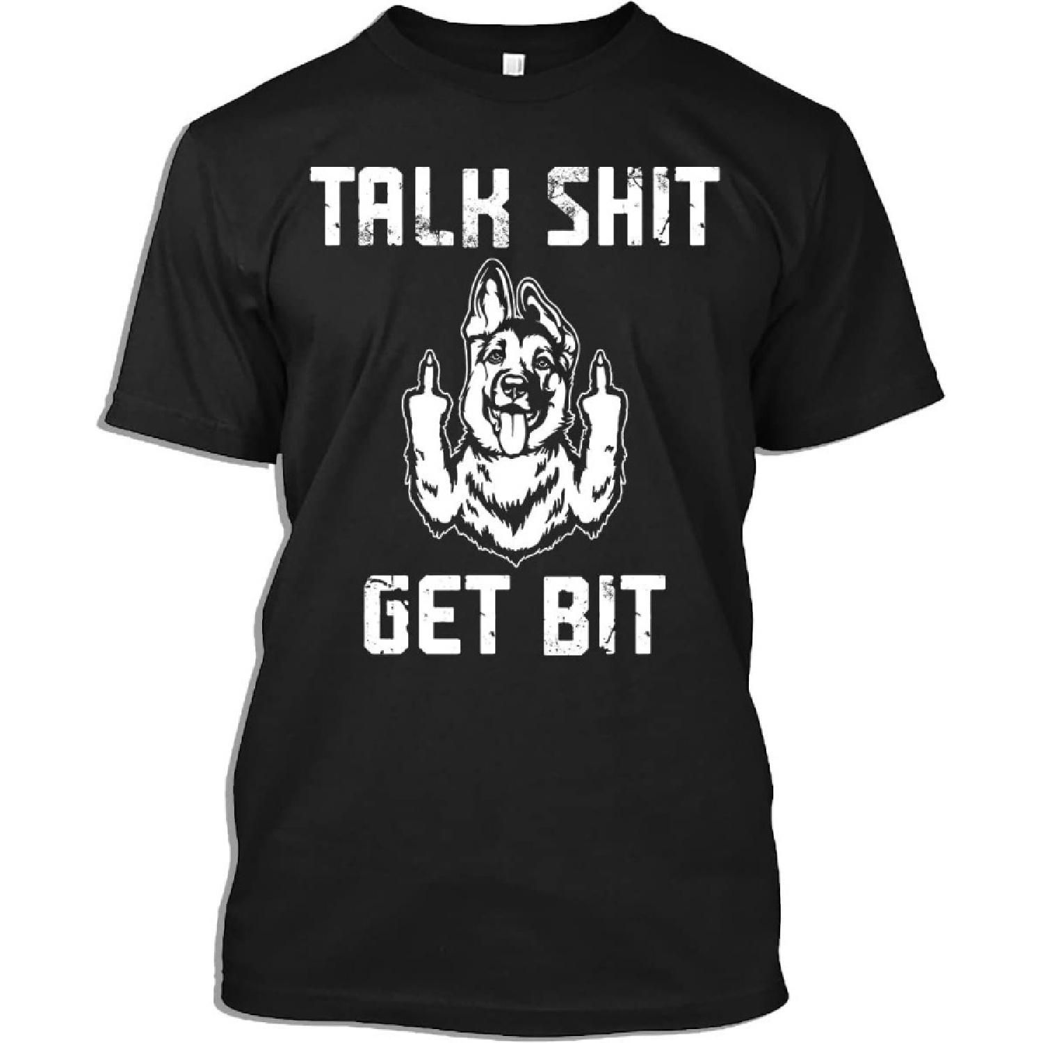 K9 Police Tshirt Humor K9 Talk Get Bit Vintage Police German Shepherd Middle Finger Gift T-Shirt for Men Women, Black, X-Large XXXXXL разноцветный