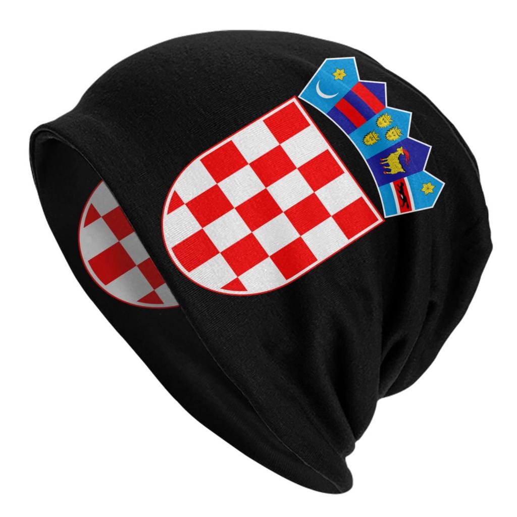 Custom Chessboard Glitter Croatia Skullies Beanies Caps Unisex Winter Warm Knitted Hat  Chess Board Bonnet Hats Outdoor Ski Cap
