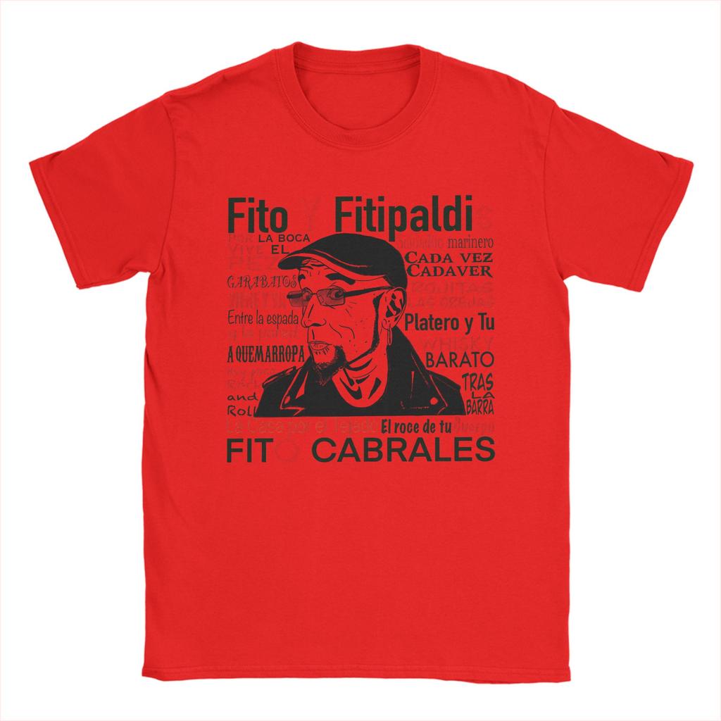 Fito  Fitipaldis  A Puerta Cerrada Album TShirt Men  Casual Cotton Tee Shirt Round Neck Short Sleeve T Shirts Printed Clothes