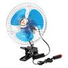 12/24V Portable Car Cooling Fan Metal Guard Vehicle Air Cooler Rotation Electric Auto Fan Adjustable Clip-On Car Fan