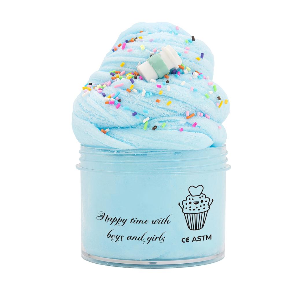 DIY Slime Wolkenknete Eiscreme Seidenknete Stressabbau Kinderspielknete Weich Formbar Ungiftig Sensorisches Spielzeug für Kreativen Spaß und Entspannung