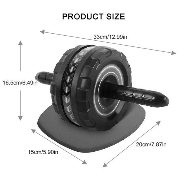 Abdominal Muscle Trainer with Mat Abdominal Fitness Wheel Anti-Slip Mute Indoor Fitness Exercise Equipment