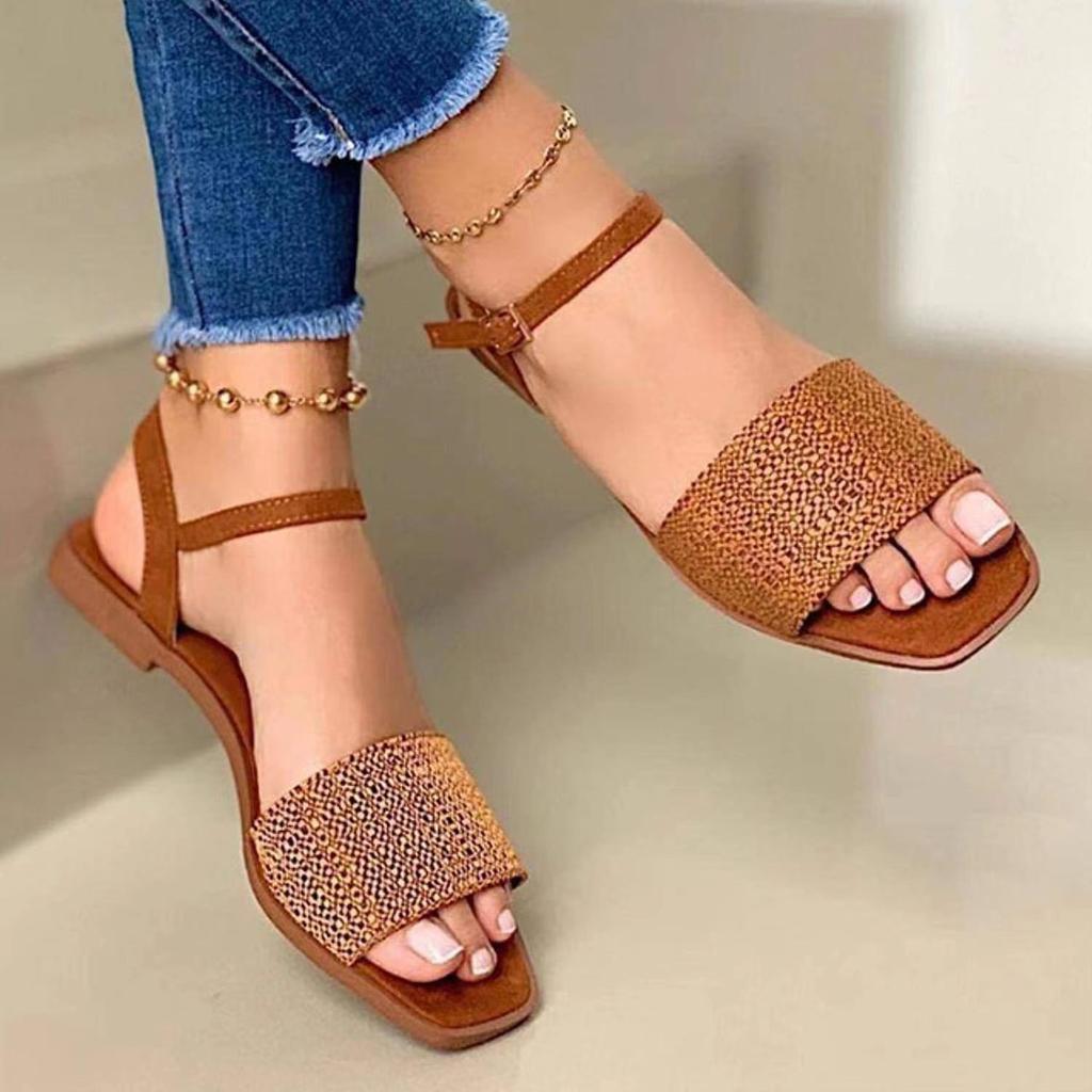 Female Sandals Summer New Women Hollow Out Roman Shoes Woman Gladiator Open Toe Beach Flats Ladies Footwear Plus Size 43