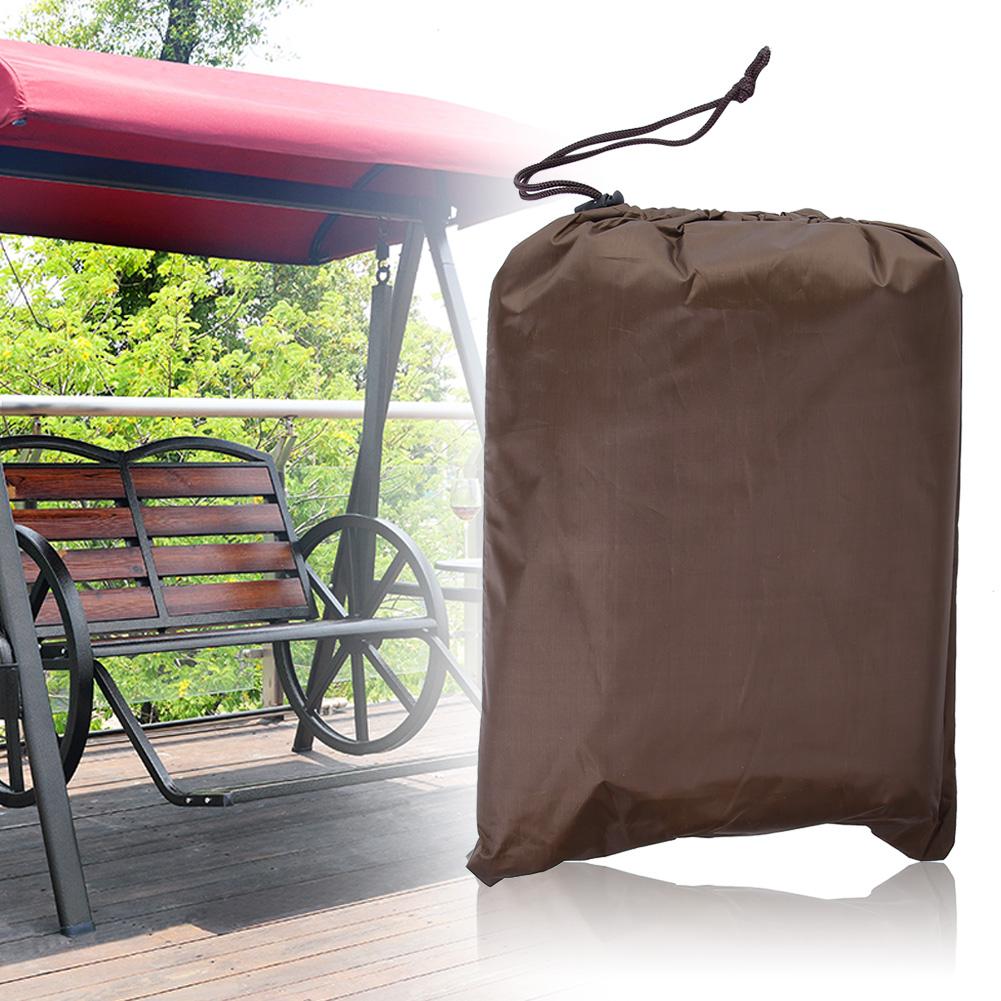 Outdoor Garden Swing Seat Covers Waterproof 3 Seater Hammock Furniture Protector(Coffee)