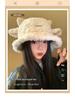 Cute Lamb Ears Plush Women's Bucket Hat - New for Autumn/Winter 2025, Warm Basin Hat with Face-Slimming Style