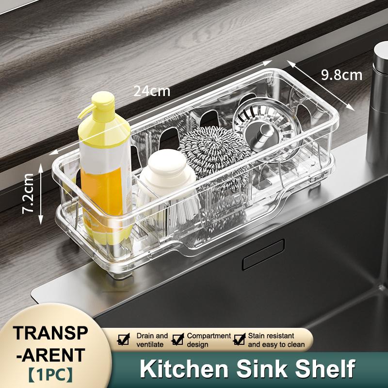 Faucet Drain Rack Kitchenware Countertop Cleaning Drain Rack Sink Storage Rack Dishcloth Rack