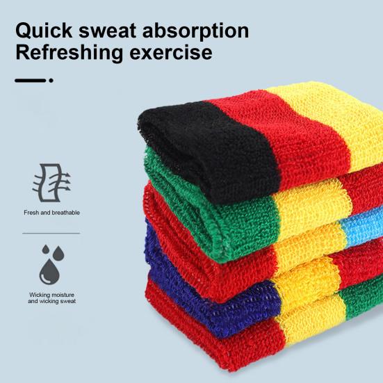 Sportarmband, Regenbogen-gestreifte Schweißbänder, Handgelenkstütze für Männer und Frauen, Fitnessstudio, Sportzubehör, atmungsaktive, elastische Handgelenkstütze
