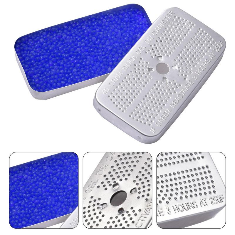 Hliníková krabička do auta Vysoušedlo Silikagel Odvlhčovač Absorbéry Nádržka na vysoušedlo Vlhkotěsná Hliníková krabička do auta Nádržka na vysoušedlo