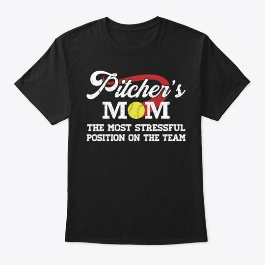Softball Pitchers Mom Stress Position T-Shirt XXXL