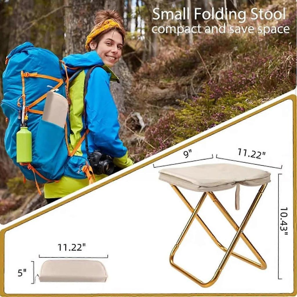 Sgabello da campeggio portatile pieghevole, sedia piccola pieghevole leggera per esterni, sgabello pieghevole con borsa per il trasporto