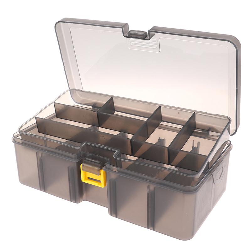 Double Layer Lure Tackle Box Fishing Accessories Adjustable Plastic Fishing Box Fake Bait Hook Tool Storage Boxes Fishings Gear
