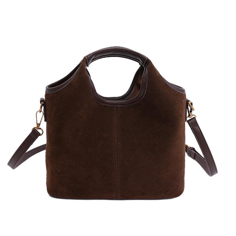 2026 Autumn & Winter Fashi New Faux Suede Shoulder Bags Hasp Large Capacity Commute Stylish Design Women's Tote Bags