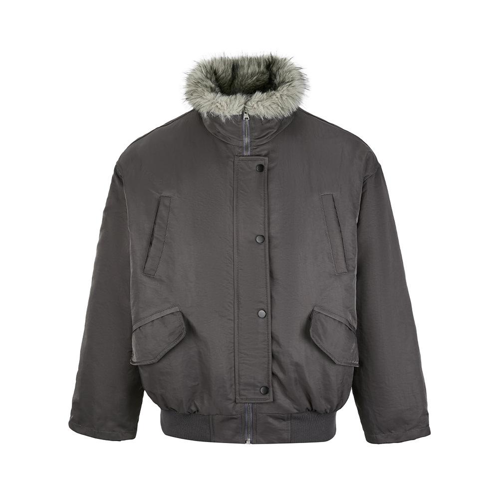 

Yisheng Winter Retro Fur Collar Mountain Eagle Down Jacket (90% Down, Unisex, Loose Fit) Large