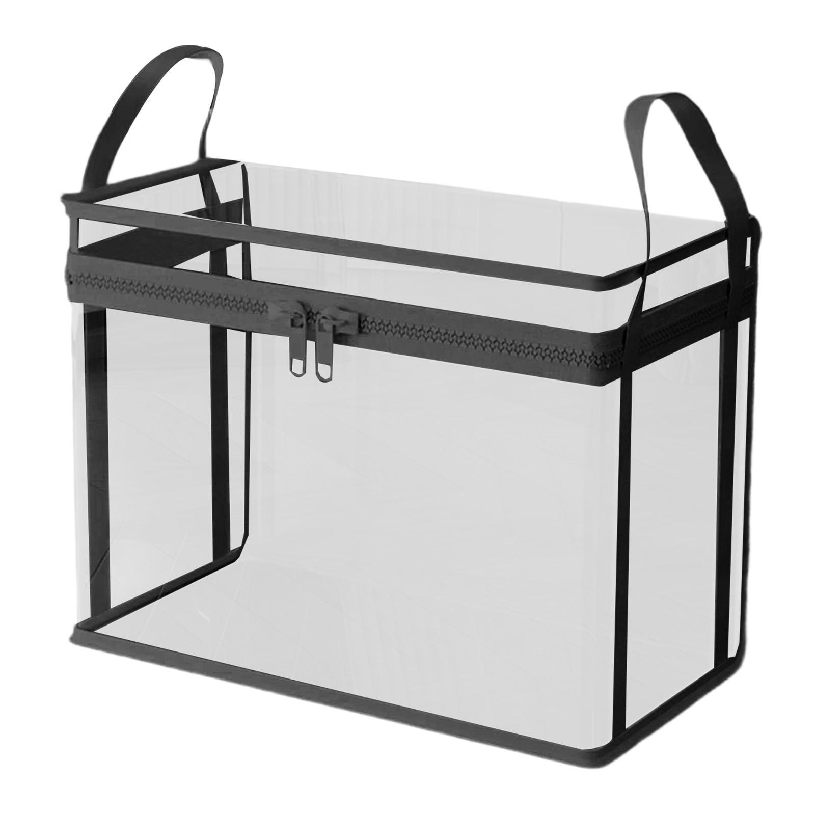 

Clear Plush Toy Storage Box Plastic Stuffed Animal Bin with Handle Dustproof Organizer for Children’s Playroom Bedroom Nursery чёрный