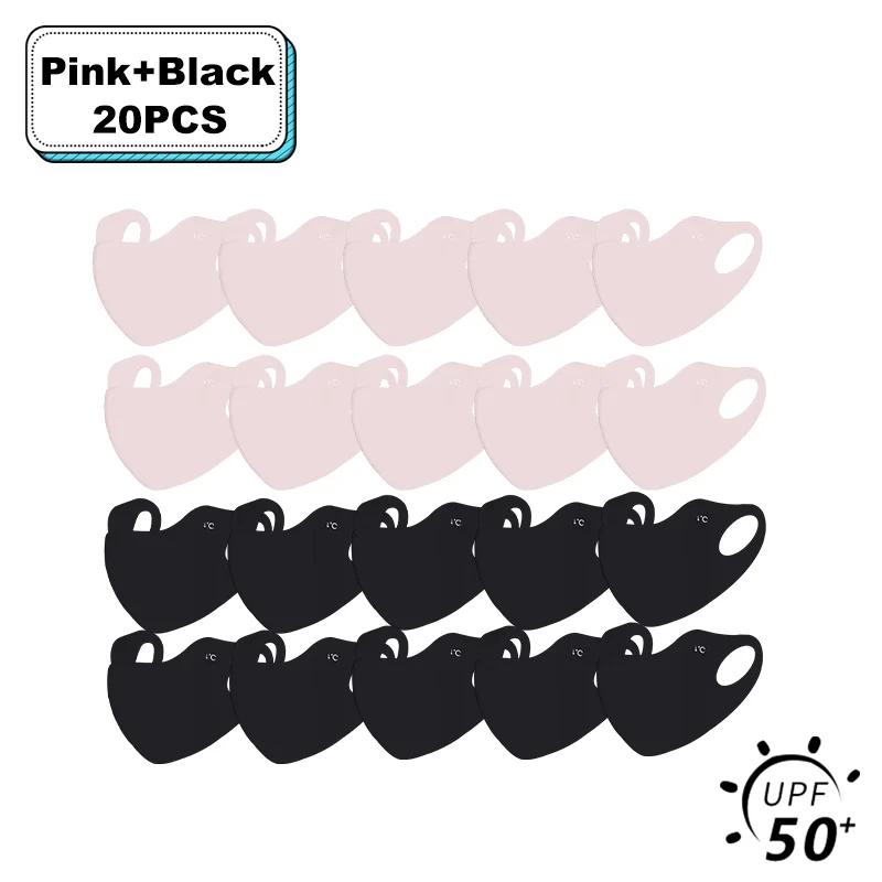 1-20 Pcs Summer UV Protection Mask 3D Ice Silk Breathable Traceless  Sunscreen Riding Mask Fashionable Hyaluronic Acid