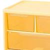 3 Layers Desktop Drawer Storage Box 6 Grids Jewelry Beauty Lens Organization Box for Small Items Yellow