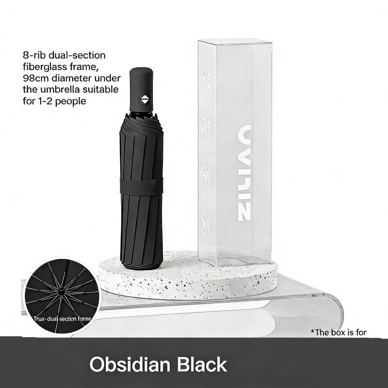 

24 Ribs Full Automatic Umbrella Storm Resistant Anti-UV Sunscreen Large Folding Umbrella Rainy Day чёрный