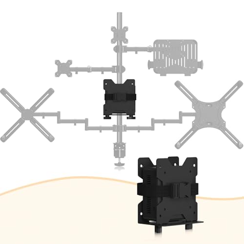 suptek PC Storage Box, CPU Stand, VESA Mountable Thin Client CPU Holder for Small PCs and Thin Clients, ZJJ002