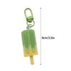 Elegant Popsicles Shaped Keychain Gradient Color Ice Lolly Keyring Pendant Fashion Bag Ornament for Women and Girls