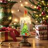 LED Flameless Candle Glitter Lamp Battery Operated Lighted Flameless Candle Candle Shaped Snow Lantern Xmas Decorations