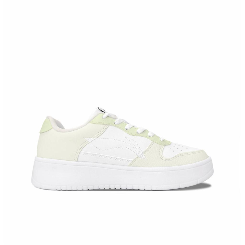 Li Ning Floating Boat Lime Milk Puff, Moon's Beginning Synthetic Leather Low top Skateboard Shoes Unisex AGCS420-6(Team2095-)