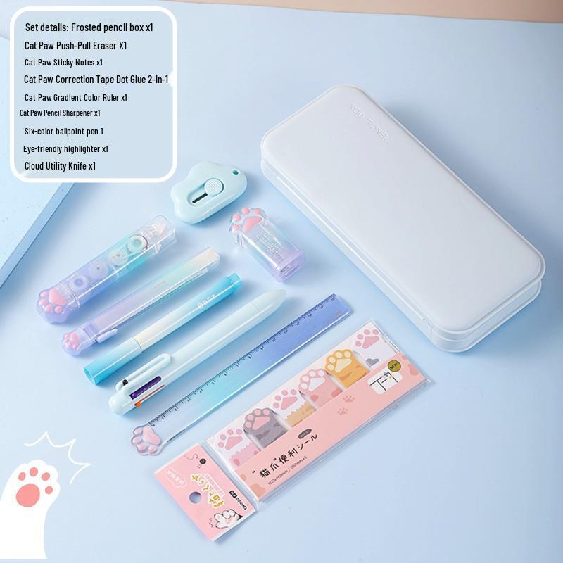 Gradient Katt tass Pappersvarusats - Högvärdig Mellanstadiepresentpåse för Skolstart