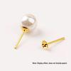 999 Sterling Silver Flower Flat Head Earring Components for DIY Pearl Earrings